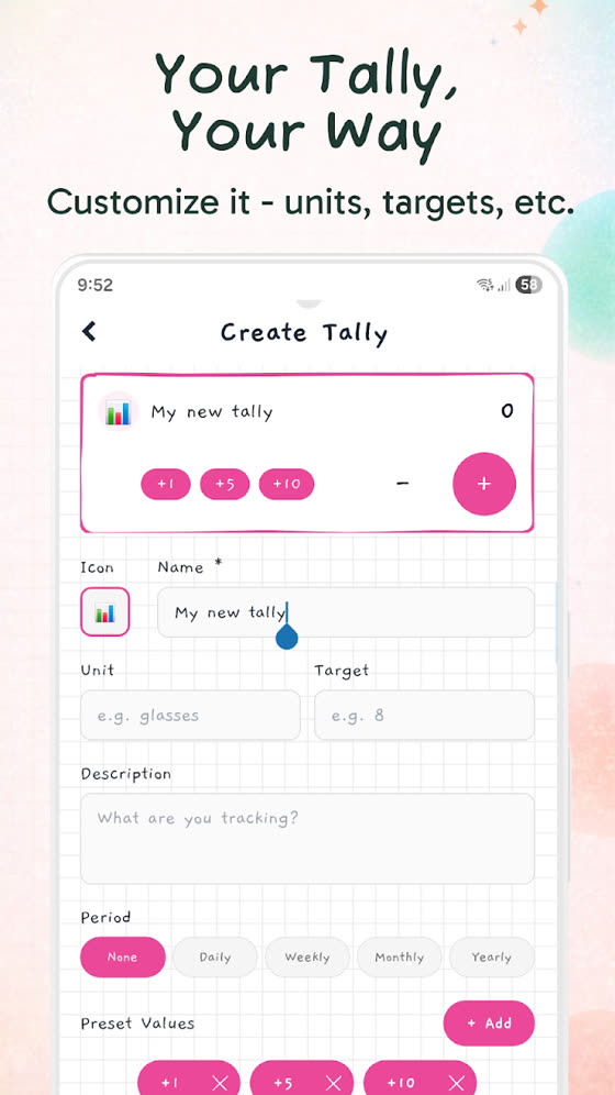 TallyToo, creating a tally